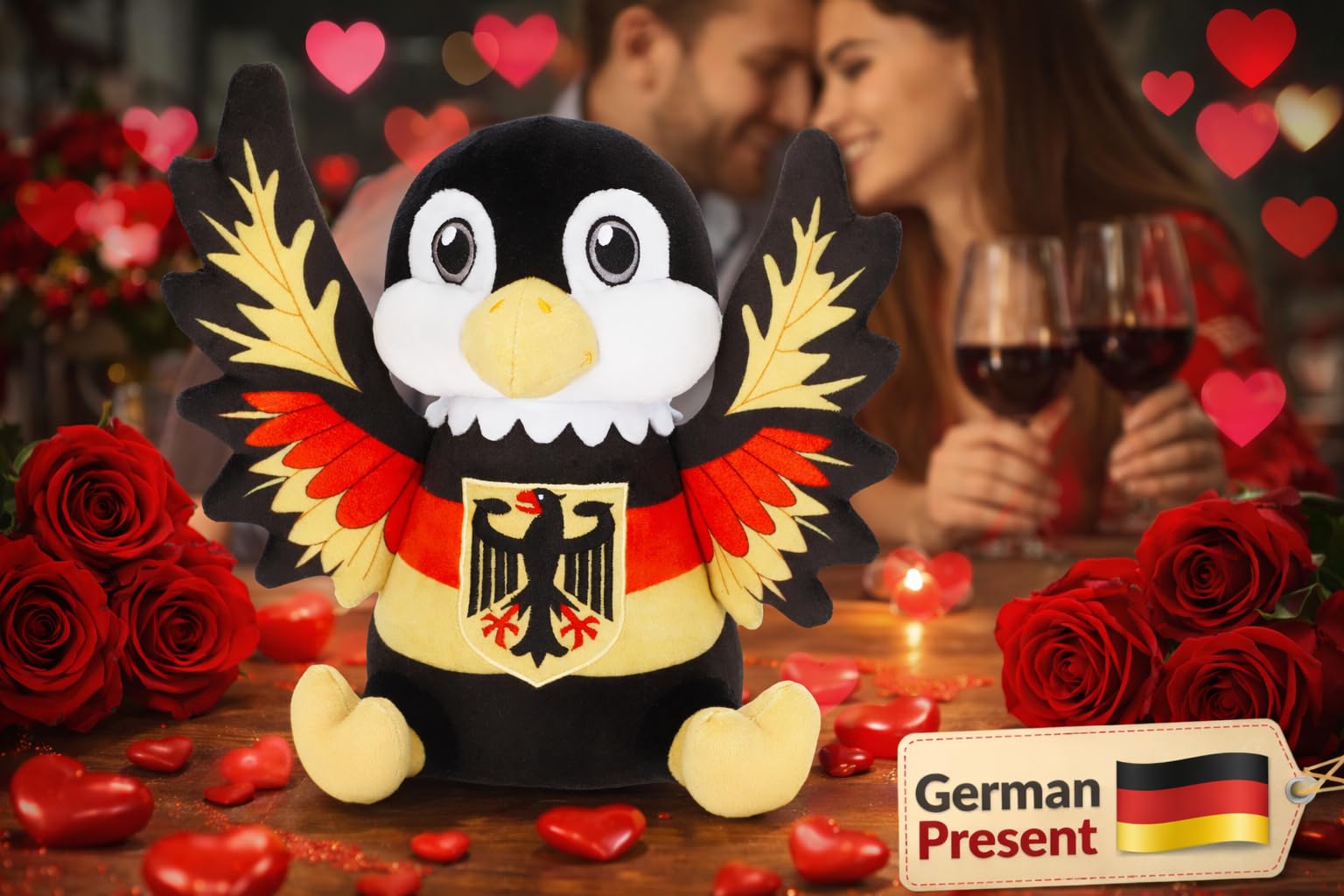 ProSx Kuscheltier I Individuell I Kuschelkissen aus Plüsch I Plüschtiere mit Flaggendesigns I Geschenkidee für Kinder & Erwachsene I 25-30cm I Teddy Buddy zum Kuscheln Baby & Mädchen (Deutschland)