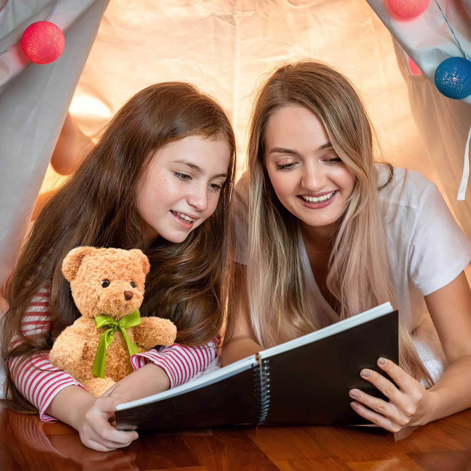 LYCN 15 Pack Kleine Teddybären, 25 cm Plüschbär Spielzeug, Niedliche Weiche Bären Stofftiere mit Schleifen für Abschlussfeier, Geburtstag, Hochzeit, Weiß, Braun (25cm)