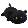 SQEQE Beschwerte Schwarze Plüschkatze, schwarzes Katzen-Stofftier zur Angstlinderung, niedliches Plüsch, weiches Kissen, Spielzeug, Geschenk für Kinder und Erwachsene 25 cm