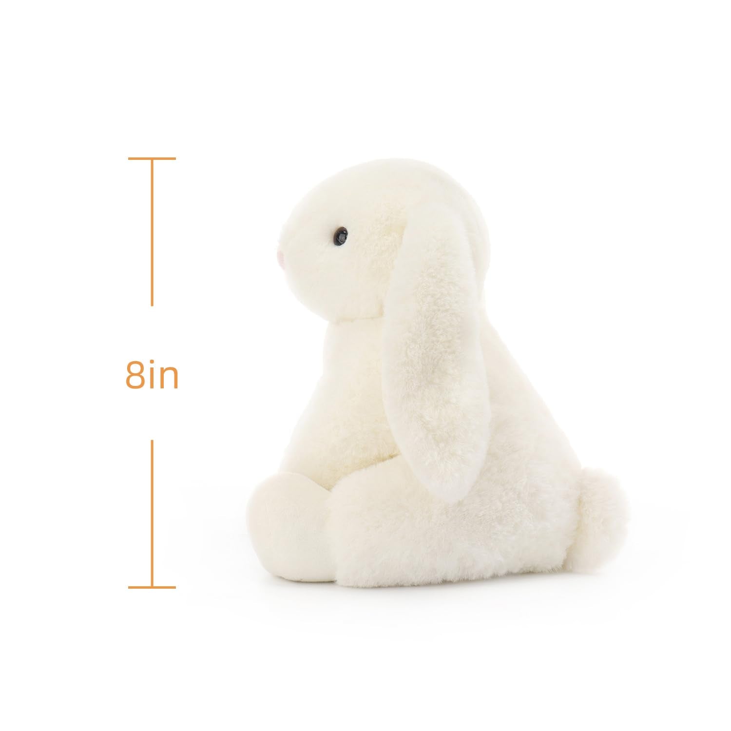 Apricot Lamb – Kuscheltier Weiß Hase 20 cm –Plüsch Spielzeug Plüschtier für Kinder und Baby–Flauschiger Stofftier zum Spielenn– Plüsch Kaninchen