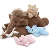MorisMos 4 stücke Mammut Plüschtier Stofftier XXL, 55cm groß Elefant Kuscheltier XXL mit 3 Babys im Bauch, weich Plüschelefant Geburtstag Weihnachten Geschenk für Baby Kinder