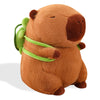 SHUOHONG Niedlichen Capybara Plushies, Wasserschwein Plüschtier mit Schildkrötenrucksack, Simulation Tier Capybara Puppen, Süße Kuscheltiere, für Home Deko Kinder Geschenk