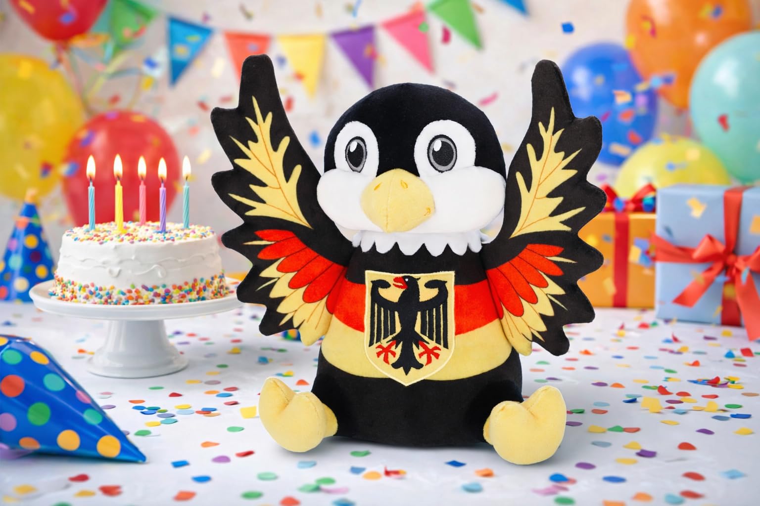 ProSx Kuscheltier I Individuell I Kuschelkissen aus Plüsch I Plüschtiere mit Flaggendesigns I Geschenkidee für Kinder & Erwachsene I 25-30cm I Teddy Buddy zum Kuscheln Baby & Mädchen (Deutschland)