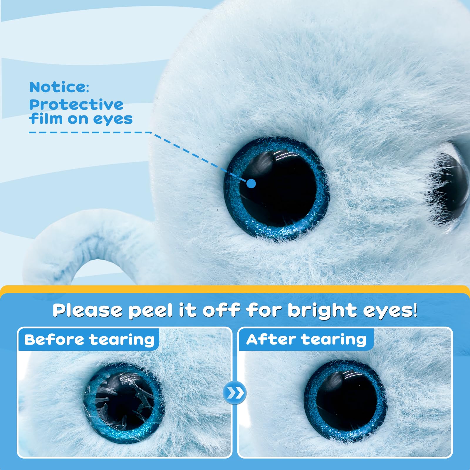 Gisqis Octopus Kuscheltier Süß 25cm Oktopus Kuscheltier Baby Krake Plüschtier Weiche Stofftier Plushies Für Kinder Geburtstage Und Besondere Anlässe